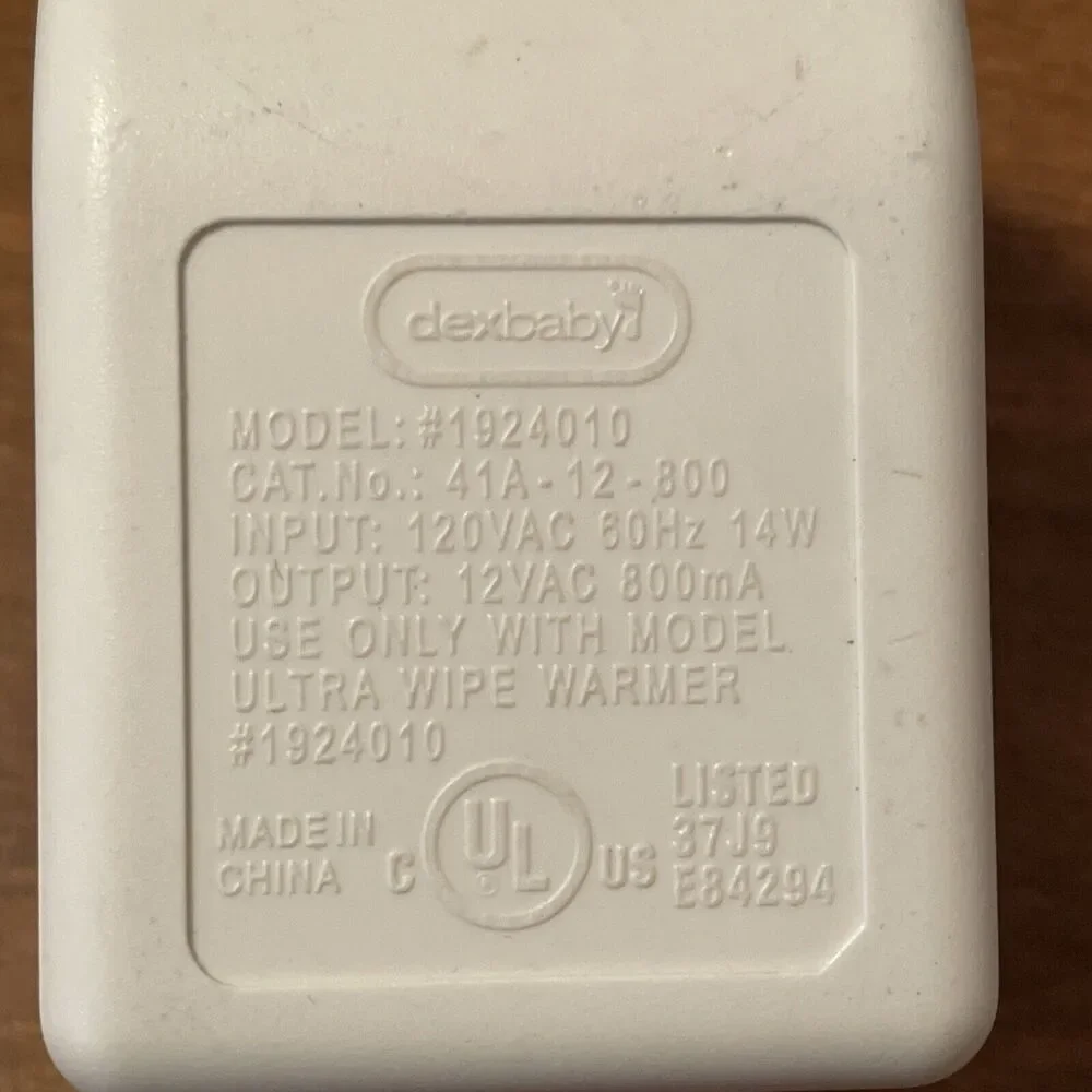 White Dexbaby Model 1924010 White Wired Electrical Baby Wipe Warmer Ultra Works